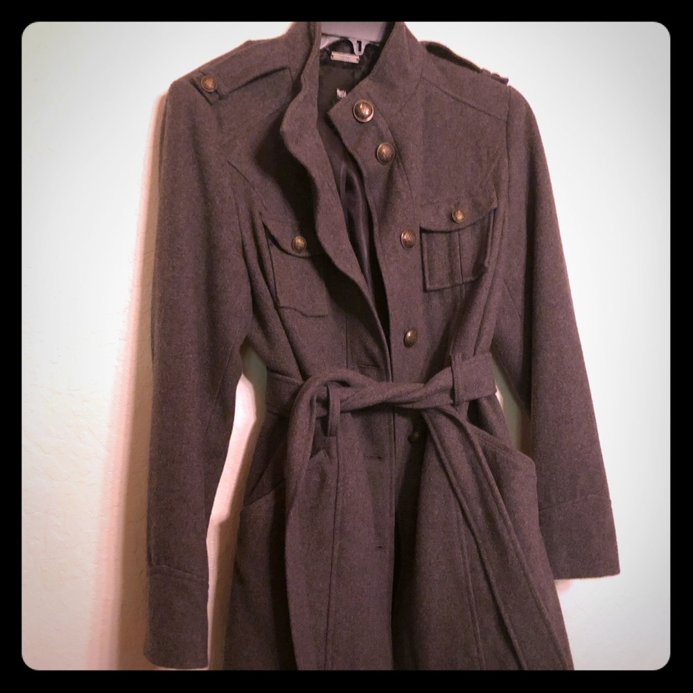 Grey wool jacket, heavy and warm for winter